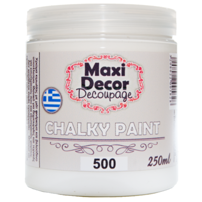Χρώμα Κιμωλίας 250ml Maxi Decor Chalky 500 Λευκό_CH500250